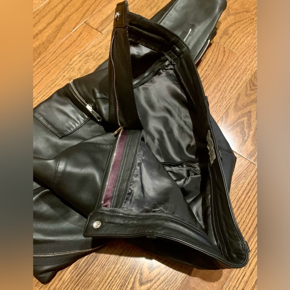 Paul Smith *RARE* Moto Leather Trousers Size 30/31 Silver Zips “Look 46” AW19 - Picture 10 of 17